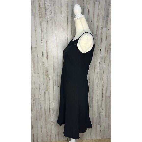 Ann Taylor LOFT Petite Black Spaghetti Strap Midi Dress 4P Formal - Picture 5 of 6